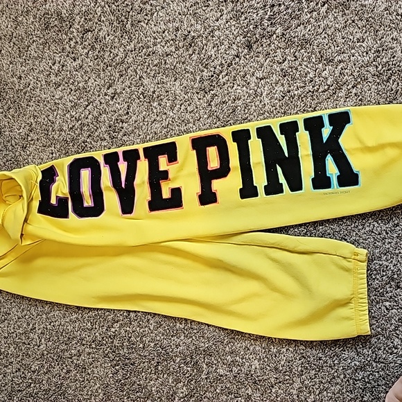 STUNNING VINTAGE VS PINK YELLOW TRACKPANTS - Picture 1 of 11